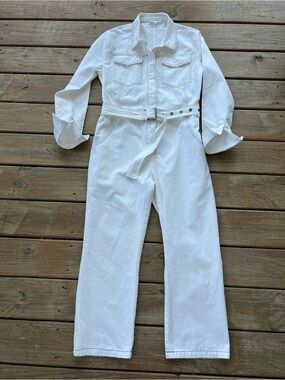 BURU Josephine Jumpsuit White Painter’s Utility Boiler